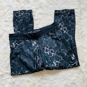 Nike Dri-Fit Black Grey Marble Leggings L B5